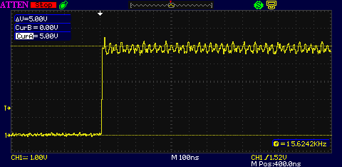 Atten ADS1102CML measuring power line noise zoom